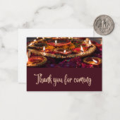 Diwali Party - Hartelijk dank voor uw komst Notitiekaartje (Voorkant / Achterkant in situ)