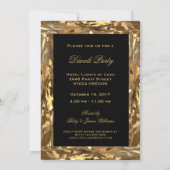 Diwali Party Invitation Elegant Black and Gold Kaart (Achterkant)