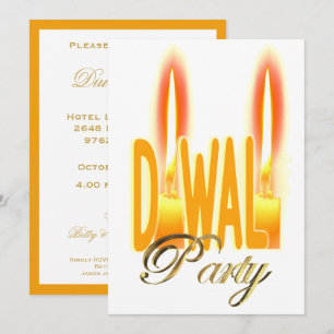 Diwali Party Invitation Elegant Kaart