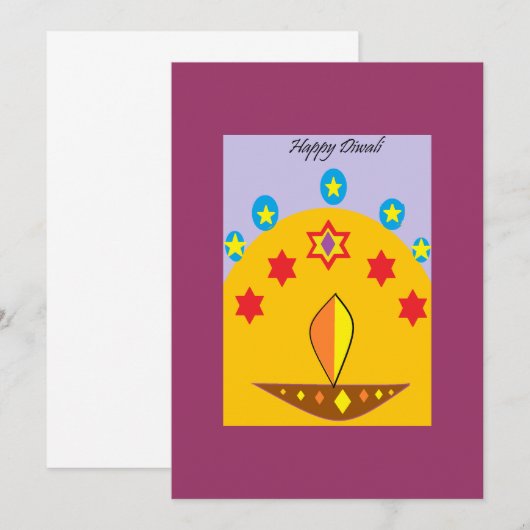 Diwali Party Invitation Kaart (Voorkant / Achterkant)