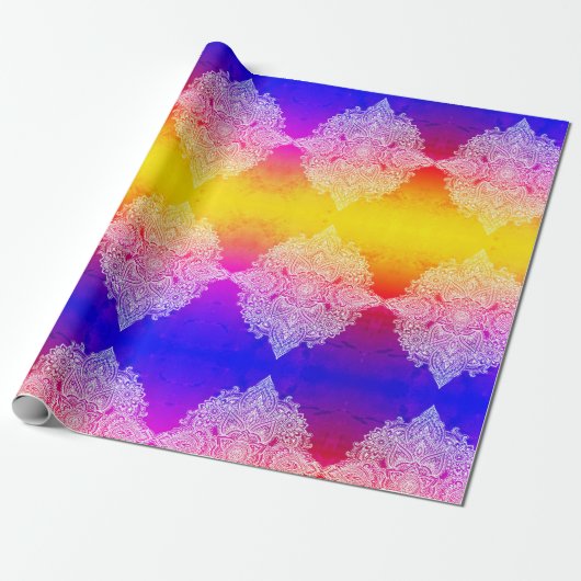 DIWALI PATTERN! CADEAUPAPIER (Uitgerold)