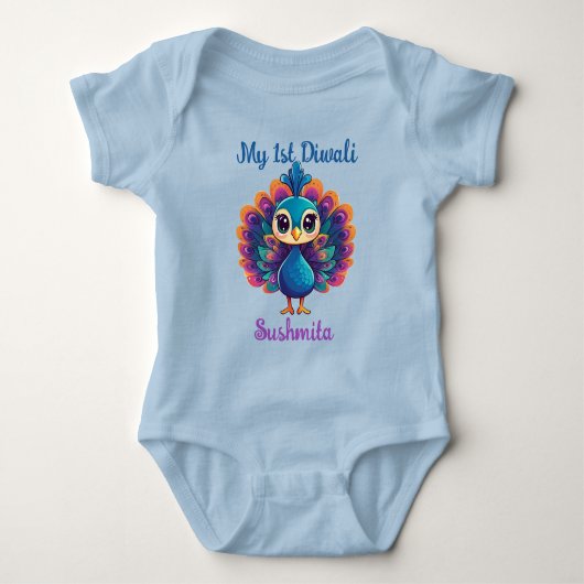 Diwali Peacock debuteert Romper (Voorkant)