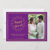 Diwali Photo Wenskaart - Aangepaste kleur Kaart (Voorkant)