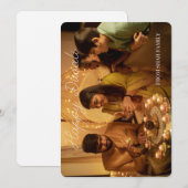 Diwali platte fotokaart feestdagenkaart (Voorkant / Achterkant)