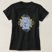 Diwali Pongal Eid Holi Onam Holi Premium Festival T-shirt (Design voorkant)
