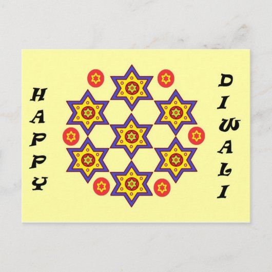 Diwali Post-kaart Briefkaart (Voorkant)