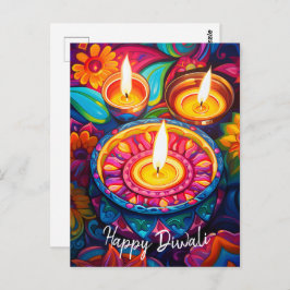 Diwali Radiance: Een samensmelting van tradities Briefkaart