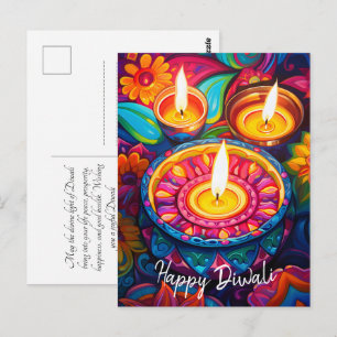 Diwali Radiance: Een samensmelting van tradities Briefkaart