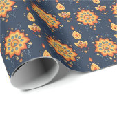 Diwali Radiant Petal Rhythm Cadeaupapier (Rol Hoek)