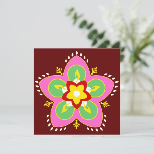 diwali rangoli (Staand voorkant)