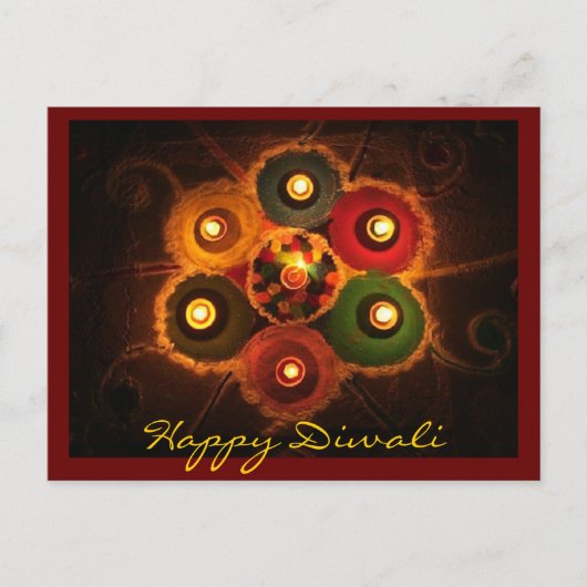 Diwali Rangoli -1 Briefkaart (Voorkant)