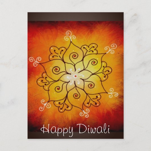 Diwali Rangoli Briefkaart (Voorkant)