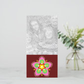 diwali rangoli fotokaart (Staand voorkant)