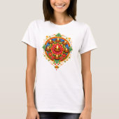 🎆❤️ Diwali Rangoli met Diya T-shirt (Voorkant)