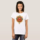 🎆❤️ Diwali Rangoli met Diya T-shirt (Voorkant volledig)