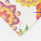 Diwali rangoli-patronen fleece deken (Hoek)