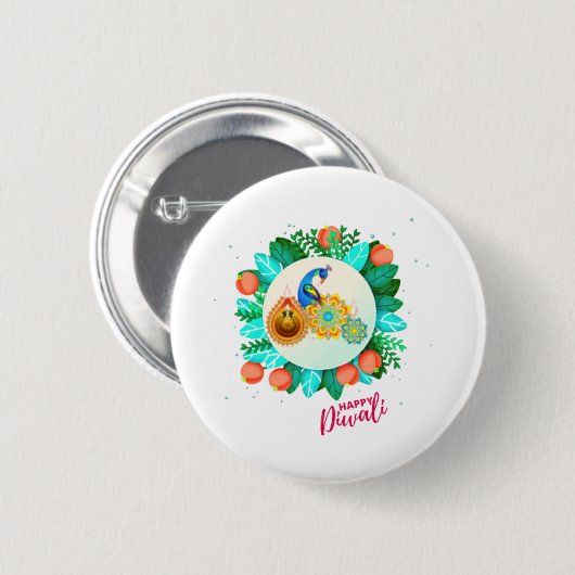 DIWALI RONDE BUTTON 5,7 CM (Voorkant /achterkant)