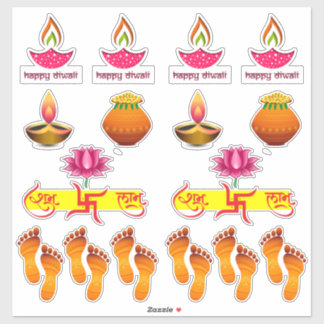 Diwali sticker combo set