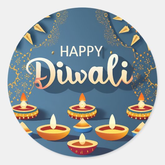 Diwali sticker voor cadeau set (Voorkant)