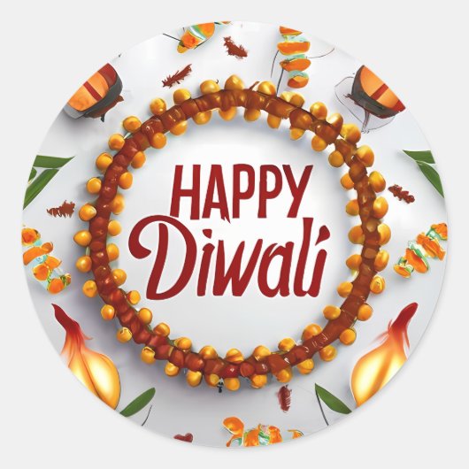 Diwali sticker voor geschenken (Voorkant)
