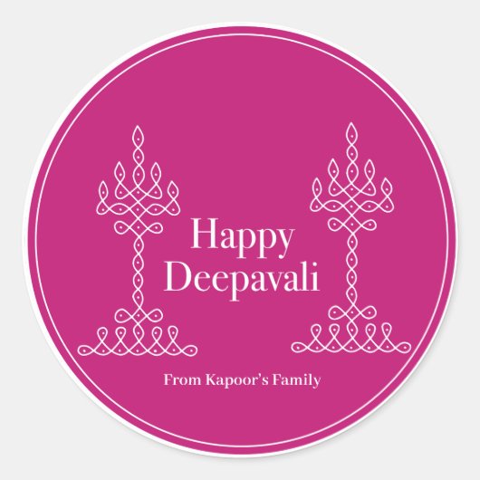 Diwali stickers gepersonaliseerd voor geschenken p (Voorkant)