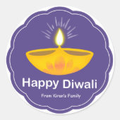 Diwali stickers gepersonaliseerd voor geschenken p (Voorkant)