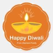 Diwali stickers gepersonaliseerd voor geschenken p (Voorkant)