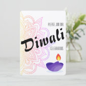 Diwali uitnodiging (Staand voorkant)