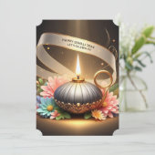 Diwali uitnodiging (Staand voorkant)