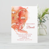 Diwali uitnodiging (Staand voorkant)