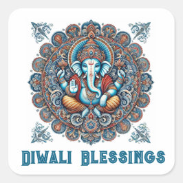 Diwali vieren vierkante sticker