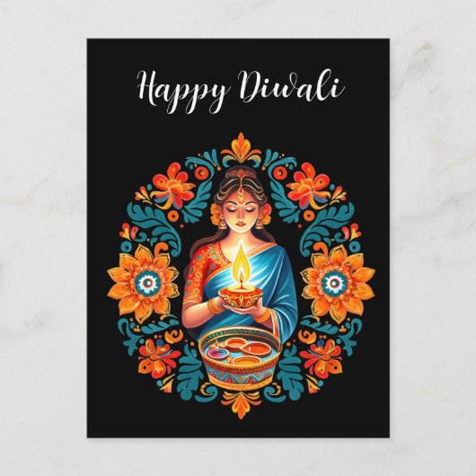 Diwali viering briefkaart (Voorkant)