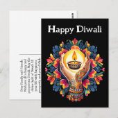 Diwali viering briefkaart (Voorkant / Achterkant)