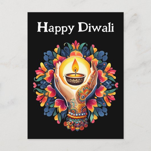 Diwali viering briefkaart (Voorkant)