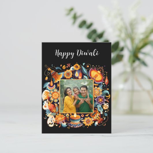 Diwali viering briefkaart (Staand voorkant)
