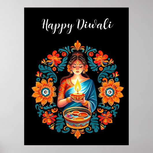 Diwali viering poster (Voorkant)