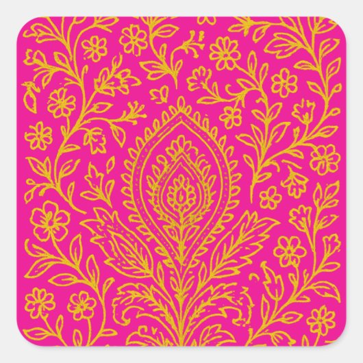 diwali-viering vierkante sticker (Voorkant)