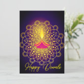 Diwali wenselijke feestdag feestdagenkaart (Staand voorkant)
