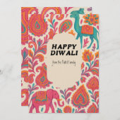 Diwali-wenskaart Aankondiging (Voorkant / Achterkant)