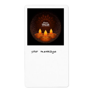 Diwali-wenskaart Etiket