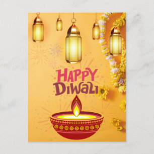 Diwali Wenskaart – Festival van Lichtwensen Briefkaart
