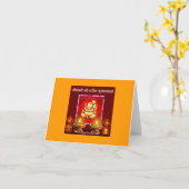 Diwali wenst Kaart in het Hindi (Gele Bloem)