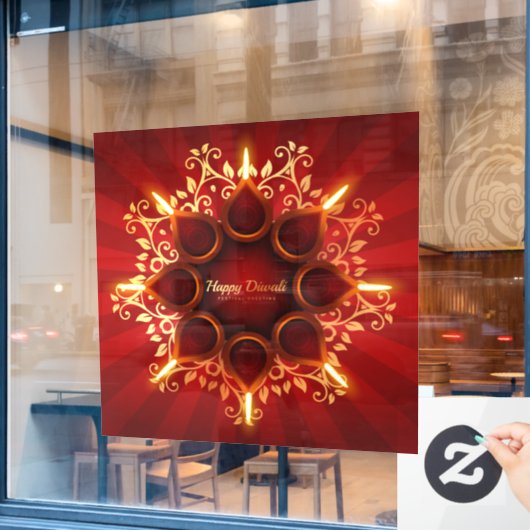Diwali Window Cling Raamsticker (Cafe Raam)