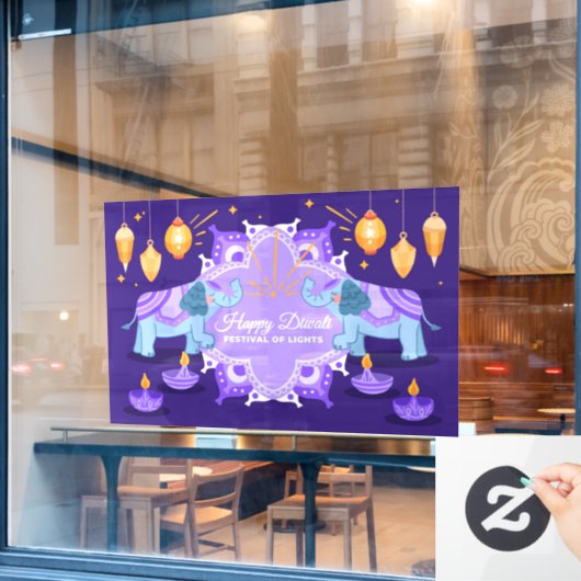 Diwali Window Cling Raamsticker (Cafe Raam)