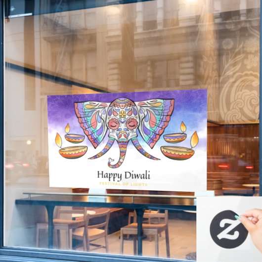 Diwali Window Cling Raamsticker (Cafe Raam)