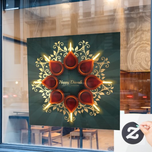 Diwali Window Cling Raamsticker (Cafe Raam)