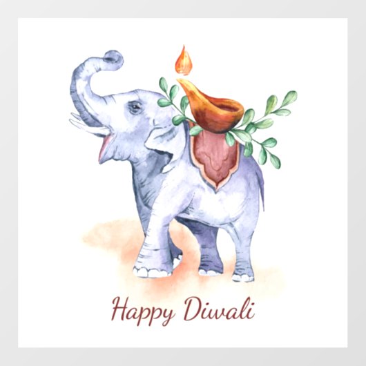 Diwali Window Cling Raamsticker (Vel)
