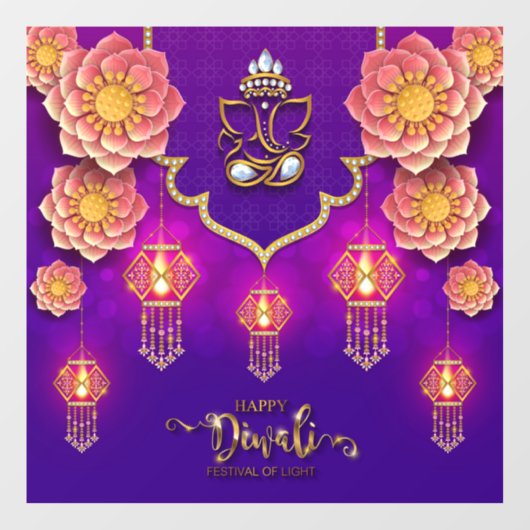 Diwali Window Cling Raamsticker (Vel)
