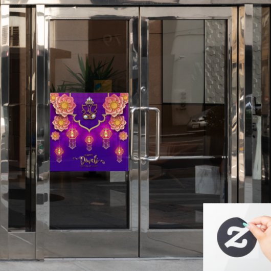 Diwali Window Cling Raamsticker (Kantoordeur)