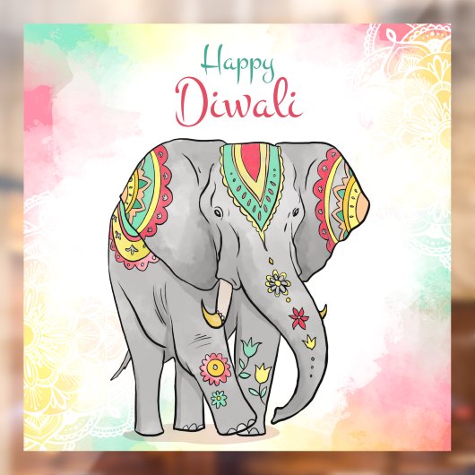 Diwali Window Cling Raamsticker (Vel 2)